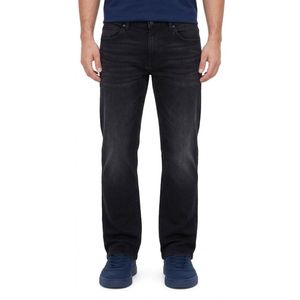 Jeans Negros Rectos Personalizados para Hombre, 100% Algodón, Lavado Oscuro, Corte Regular, Cintura Media, Pantalones Vaqueros Casuales para Uso Diario - Product Image 2