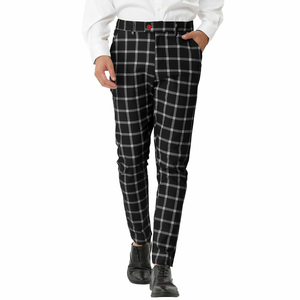 Nouveau pantalon habillé slim à rayures pour homme – Formel, décontracté, de bureau – Coupe ajustée, design élégant en tissu – OEM ODM - Product Image 6