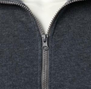 Veste en jean unisexe gris foncé zippée en polaire, à capuche, décontractée, coupe ajustée, respirante, style sportif, pour l'automne, en polyester tricoté, couleur unie - Product Image 6