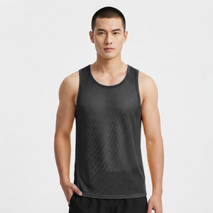 Camiseta sin mangas de malla 100% algodón transpirable al por mayor para hombre y mujer, sexy, para gimnasio, trabajo y yoga - Product Image 4