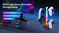 Station de charge double pour manettes PS5 avec 2 supports de charge, accessoires pour manettes de jeu pour Xbox/PS5/PS4/Switch, support RGB