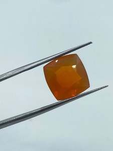 Opale de feu naturelle de haute qualité, taille coussin, 4,49 carats, 11,50x11,70 mm - Product Image 2