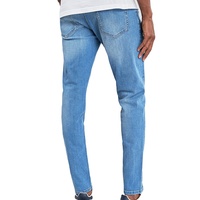 %100 Yüksek Kaliteli Erkek Özel Tasarım Orta Denim Kot Pantolon Örme Nefes Alabilen Yıkanabilir Hafif Düz Kesim Günlük Modaya Uygun Sonbahar