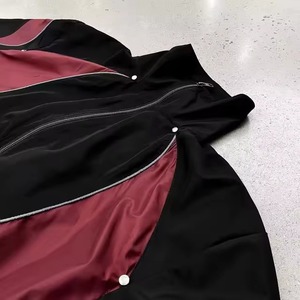 Multi pal Panel Set Nylon Polyester Summer Windbreaker Zipper Shorts Sets Breathable Comfortable High Street <b>Tracksuit</b> - Product Image 6