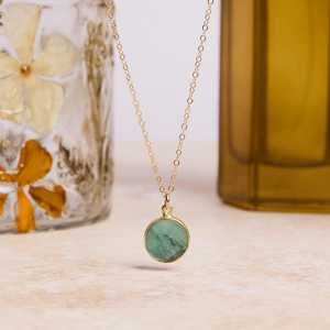 Natural Raw Emerald Fancy Gemstone Vintage 925 Silver Third Party Certified Engagement Pendant Jewelry <b>Gift</b> for Mom Wife <b>Sister</b> - Product Image 2