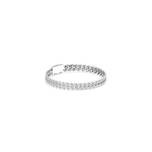 Bracelets chaîne cubaine REYES en or massif 14 carats de haute qualité avec diamant CVD de laboratoire taille ronde 6,02 carats, bijoux de luxe pour femme pour soirées - Product Image 4