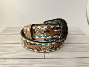 Wholesale Custom Western Dress Buckle Tooled <b>Belt</b> for Men Women Cowgirl Cowboy <b>Belt</b> - Product Image 2