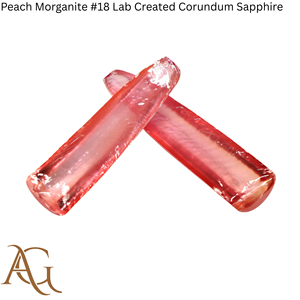 Morganite pêche # 18 boules de saphir corindon synthétique créé en laboratoire, fusion flamme simulée, 100 grammes - Product Image 1