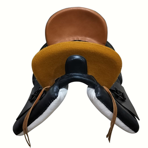 Silla de montar portuguesa española Vaquero disponible en cuero de 16 pulgadas, con armazón de fibra de vidrio, aparejos de equitación Vaquera española. - Product Image 4