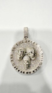 Colgante Hip Hop Personalizado para el Hogar, Plata 925, Chapado en Oro de 14k, Moissanita con Certificación GRA de 6.7CT, Diseño de Tres Monos Sabios - Product Image 5