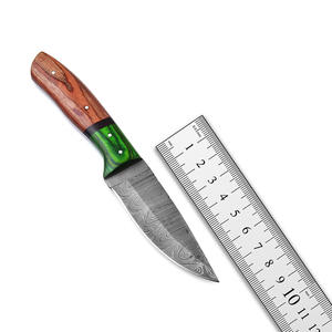 Couteau de chasse à lame fixe en acier Damas, avec fourreau en bois, pour le camping, la survie, la chasse en plein air, couteau tranchant - Product Image 4