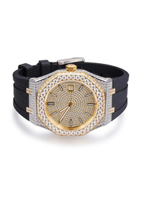 Reloj Mecánico de Lujo con Incrustaciones de Diamantes, Caja de Acero Inoxidable de 40 mm, Esfera de Cristal, Correa de Goma, Fecha Automática, Moda de Lujo, Estilo Casual de Negocios - Product Image 5