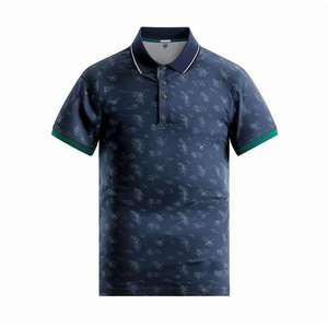 เสื้อโปโลแขนสั้นผู้ชาย สีฟ้าอ่อน ลายดอกไม้ ผ้าฝ้ายอ๊อกซ์ฟอร์ด สวมใส่สบาย ระบายอากาศได้ดี ทรงปกติ ขายส่ง รับทำโลโก้ตามสั่ง - Product Image 4
