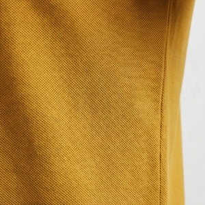 Polo en tricot uni pour homme, manches courtes, fermeture éclair, style décontracté, coupe classique, jaune moutarde - Product Image 5