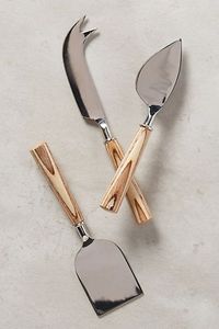 Juego de cuchillos para queso modernos con hojas de acero inoxidable y mangos de plástico coloridos, aptos para lavavajillas - Product Image 5
