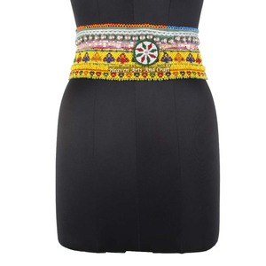 Vintage Belt Belly Dance Bead Afghani Traditional Waist Belt Kuchi Tribal BB083 <b>Old</b> Banjara Real Vintage Handmade Beaded Belts - Product Image 1