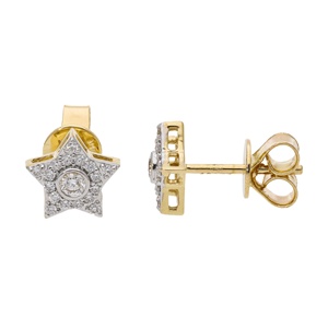 Pendientes de Oro de 14K con Forma de Estrella, Aretes Elegantes de Diamantes, 0.26CTW, Joyería de Diamantes para Mujer - Product Image 1