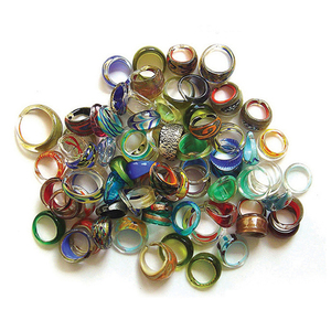 <b>Indian</b> Wholesaler Premium Fancy Multicolor Glass <b>Rings</b> Hot Selling Bulk Supply Factory Price Jewelry Accessories - Product Image 1