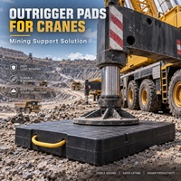 Plaques de support pour pompe à béton, durables, résistantes à l'abrasion, distribution de la charge, plaques de stabilisation en plastique UHMWPE moulées sur mesure