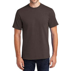 T-shirt unisexe homme à col rond, coupe ample, 100% coton épais, anti-boulochage, avec logo brodé sur l'avant, personnalisable, marque privée - Product Image 1