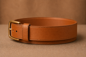 Genuine Leather Alloy Solid Mens <b>Belts</b> <b>Tan</b> Brown Pin Buckle Formal Casual <b>Waist</b> Strap - Product Image 2