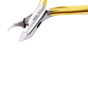 Pince à cuticules en acier 440c finition mate, coupe-ongles incarnés avec verrou de sécurité, instruments de beauté pour salon de manucure - Product Image 4