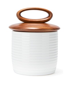 Minimalist Ceramic Pantry Canister Loop Handle Lid Airtight <b>Storage</b> Jar Modern <b>Kitchen</b> Organizer Elegant Counter Essential - Product Image 6