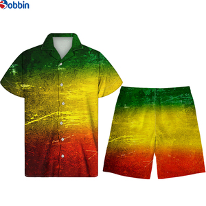 Summer Collection Customized Mens Button up Shirt Short Sleeve Beach <b>Pant</b> Summer Hot Sales Men's Suit Comfortable and Breathable - Product Image 3