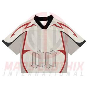 เสื้อเจอร์ซีย์อเมริกันฟุตบอลคอวี พิมพ์ลายดิจิทัล สำหรับฝึกซ้อม พิมพ์โลโก้ตามสั่ง เสื้อแฟนอเมริกันฟุตบอล - Product Image 2