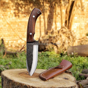 Cuchillo de caza y camping de hoja fija de acero de Damasco Dustline Commodities hecho a mano con hermoso mango de palisandro, regalo para él, OEM 1 - Product Image 1