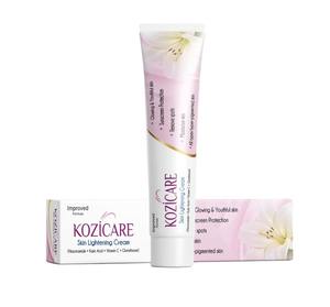Crème éclaircissante pour la peau Kozicare 15g, acide kojique, arbutine, glutathion, pour tous types de peau, élimination des taches d'hyperpigmentation - Product Image 1
