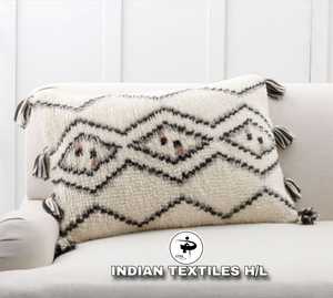 Moraccan Wool Boho Cushion Cover Hot Selling Unique Handwoven Decorative <b>Throw</b> <b>Pillow</b> Custom Design Vintage Pattern From ITHL - Product Image 1
