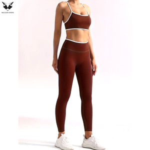 Conjunto de yoga de 2 piezas, pantalones deportivos para mujer que realzan los glúteos y sujetador deportivo, conjunto para correr, ropa deportiva informal transpirable de secado rápido - Product Image 2