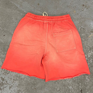 Shorts pour hommes tendance style urbain 100% Coton délavé soleil, broderie effet usé, délavage acide, ourlet inversé - Product Image 6