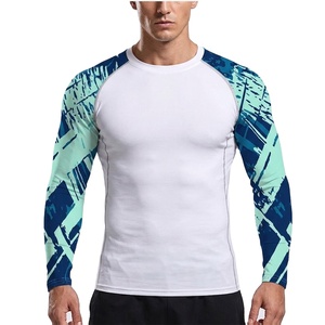 Long Sleeve Men BJJ MMA Compression Shirt Rashguard UPF 50 Anti Bacterial OEM Customizable Fully Sublimated Rash guard - Product Image 1