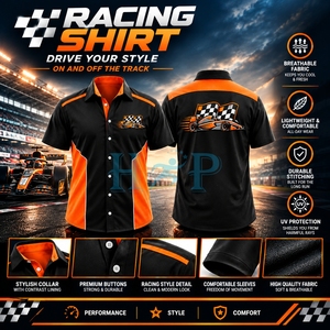 Chemise de course 100% coton personnalisée, uniforme d'équipe de mécaniciens, séchage rapide, manches courtes, vêtements de sport pour équipe, fabricant de vêtements de sport, chemises F1 - Product Image 5