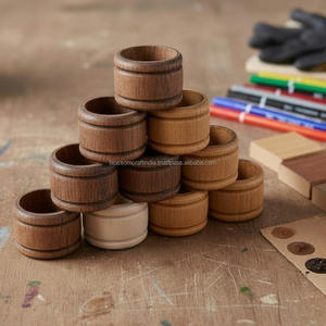 Anneau de serviette en bois de qualité supérieure, best-seller, fait à la main, en bois durable, décoration de table à manger pour la maison et la cuisine - Product Image 5