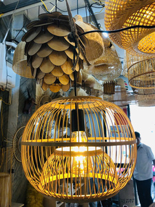 Large Rattan Pendant Lamp Coastal Beach House Ceiling Light Handmade Resort Hotel Restaurant Decoration - Product Image 5