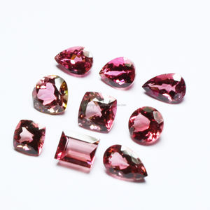 Tourmaline rose ovale ronde de haute qualité forme de mélange de poire personnaliser la taille pierre naturelle à facettes coupe pierre précieuse en vrac Tourmaline rose - Product Image 6