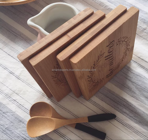 Custom <b>Wooden</b> Coaster Set with Wreath Engraving and Cork Option Ideal for Weddings Bridal <b>Showers</b> and Special Gifts - Product Image 3