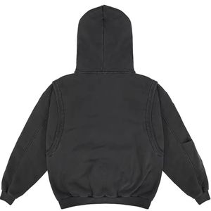 เสื้อฮู้ดผ้าฟลีซคอตตอนแท้ 100% กันน้ำสำหรับฤดูหนาว มีกระเป๋า สำหรับผู้ชาย สไตล์ใหม่ - Product Image 2