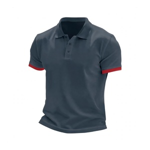 Polo de golf pour homme à manches courtes, coupe ajustée, vêtement décontracté, respirant, sportswear, haut de gamme, vêtements de mode pour homme - Product Image 1
