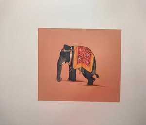 Handmade <b>Elephant</b> Painting on Canvas Traditional Indian Art Hand Painted <b>Decorative</b> Wall Art for Living Room Office Interior - Product Image 1