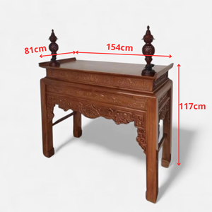 Mesa de Altar Rectangular Tallada a Mano de Madera de Tam Viet Huong, con Relieve de Kim Tien, para Culto en el Hogar, Decoración de Alta Calidad A02 - Product Image 5