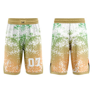 Pantalones Cortos de Baloncesto con Logotipo Personalizado, Sublimados por Delante y por Detrás, Nombre del Equipo, Logotipo, Tallas Grandes, Transpirables, 100% Poliéster, Tejido de Malla - Product Image 6