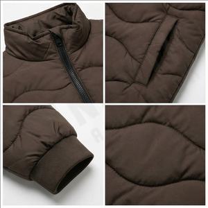 Doudounes pour hommes vente en gros veste polaire d'hiver de couleur noire et bleue avec fermeture éclair avec service personnalisé OEM pour hommes - Product Image 4