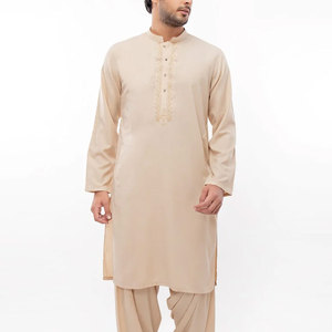 <b>Men</b> Traditional Salwar Kameez Two Piece Set Cotton <b>Kurta</b> Pajama Ethnic Casual Fashion Wholesale Apparel. - Product Image 2