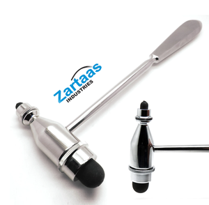 Martillo de Reflejos Troemner de 9.75 Pulgadas, con Cabezas Pequeñas y Grandes de Goma para Pruebas de Percusión, Instrumentos Quirúrgicos - Product Image 2
