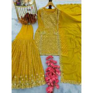 Top de fiesta de diseñador para mujer y conjunto Plazzo Dupatta elegante y elegante - Product Image 2