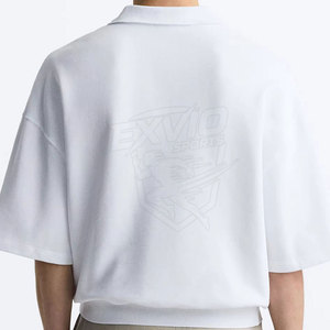 บริการออกแบบเสื้อโปโลโอเวอร์ไซส์ OEM พร้อมโลโก้ของคุณเอง เสื้อโปโลโอเวอร์ไซส์ผู้ชายสีตามสั่ง - Product Image 2